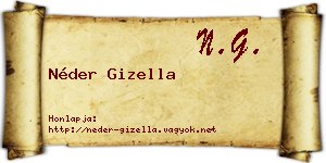 Néder Gizella névjegykártya