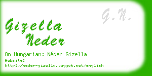 gizella neder business card